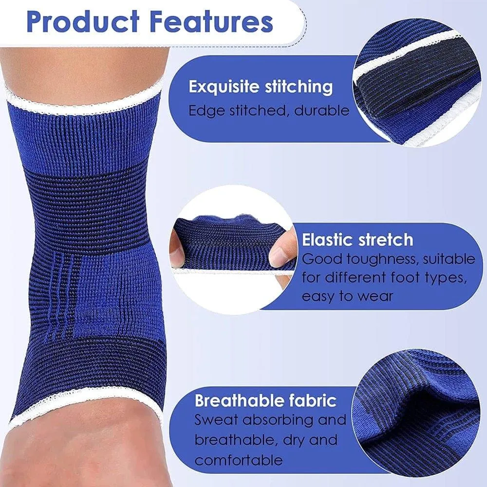 1 Pair Professional Elastic Knitted Ankle Support Band Ankle Brace for Ankle Sprain Sports Protects Shoes Ankle Therapy
