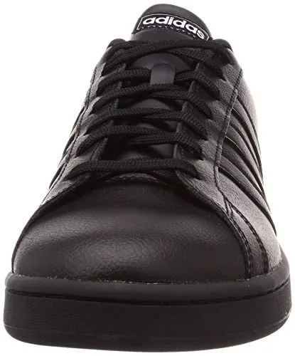 Adidas Men's Grand Court CBLACK/FTWWHT Tennis Shoe-10 Kids UK (EE7890)