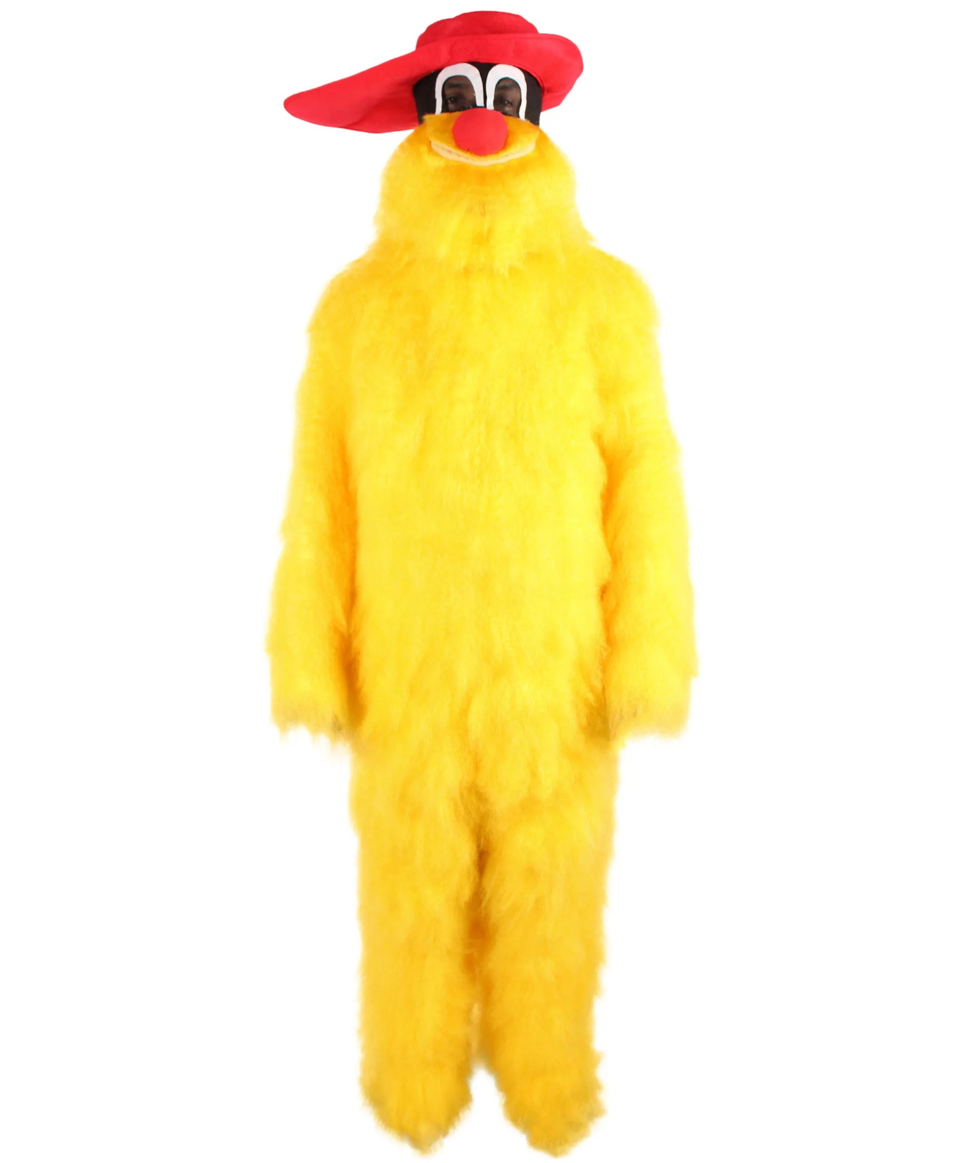Adult Unisex American Cartoon Character Yellow Mouse Costume | Perfect for Halloween | Flame-retardant Synthetic Fabric