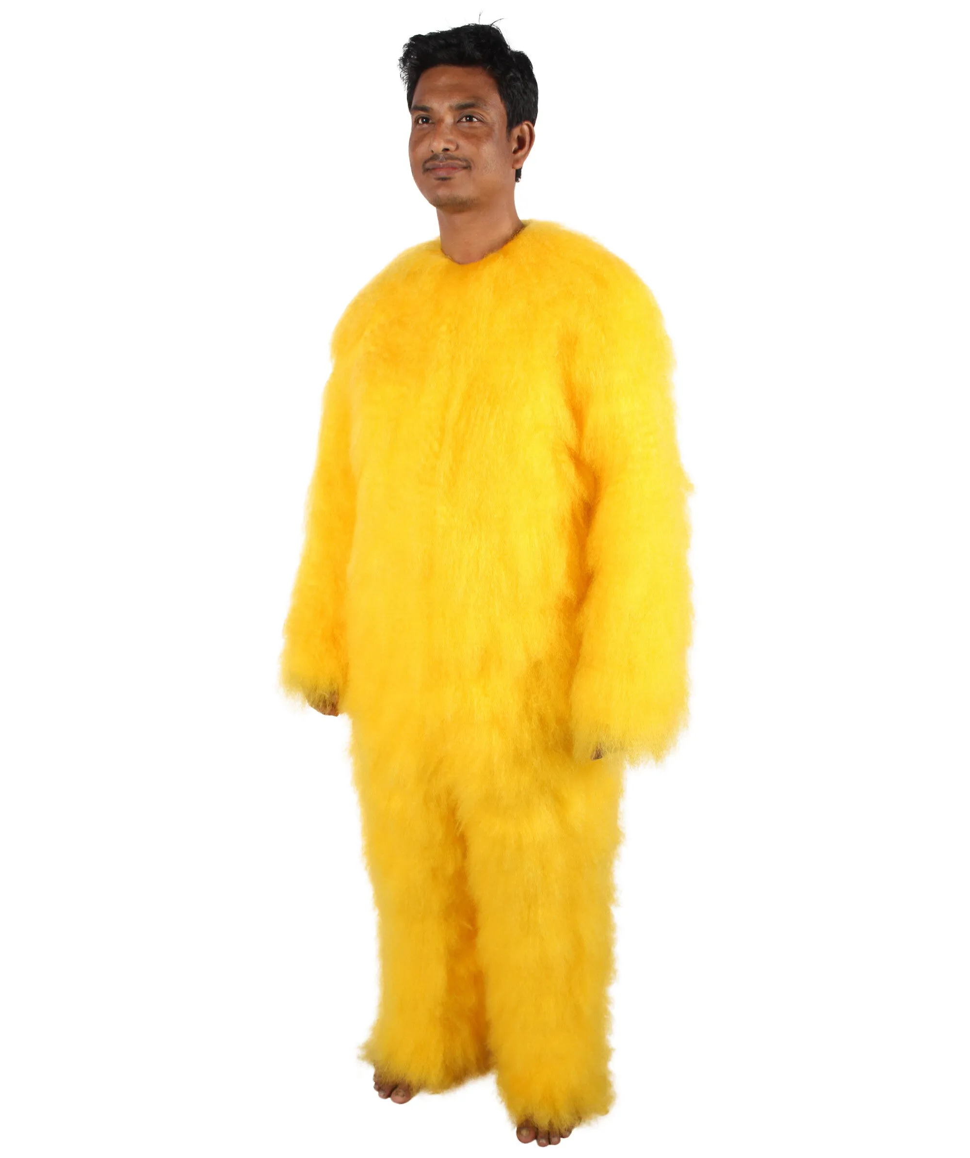 Adult Unisex American Cartoon Character Yellow Mouse Costume | Perfect for Halloween | Flame-retardant Synthetic Fabric