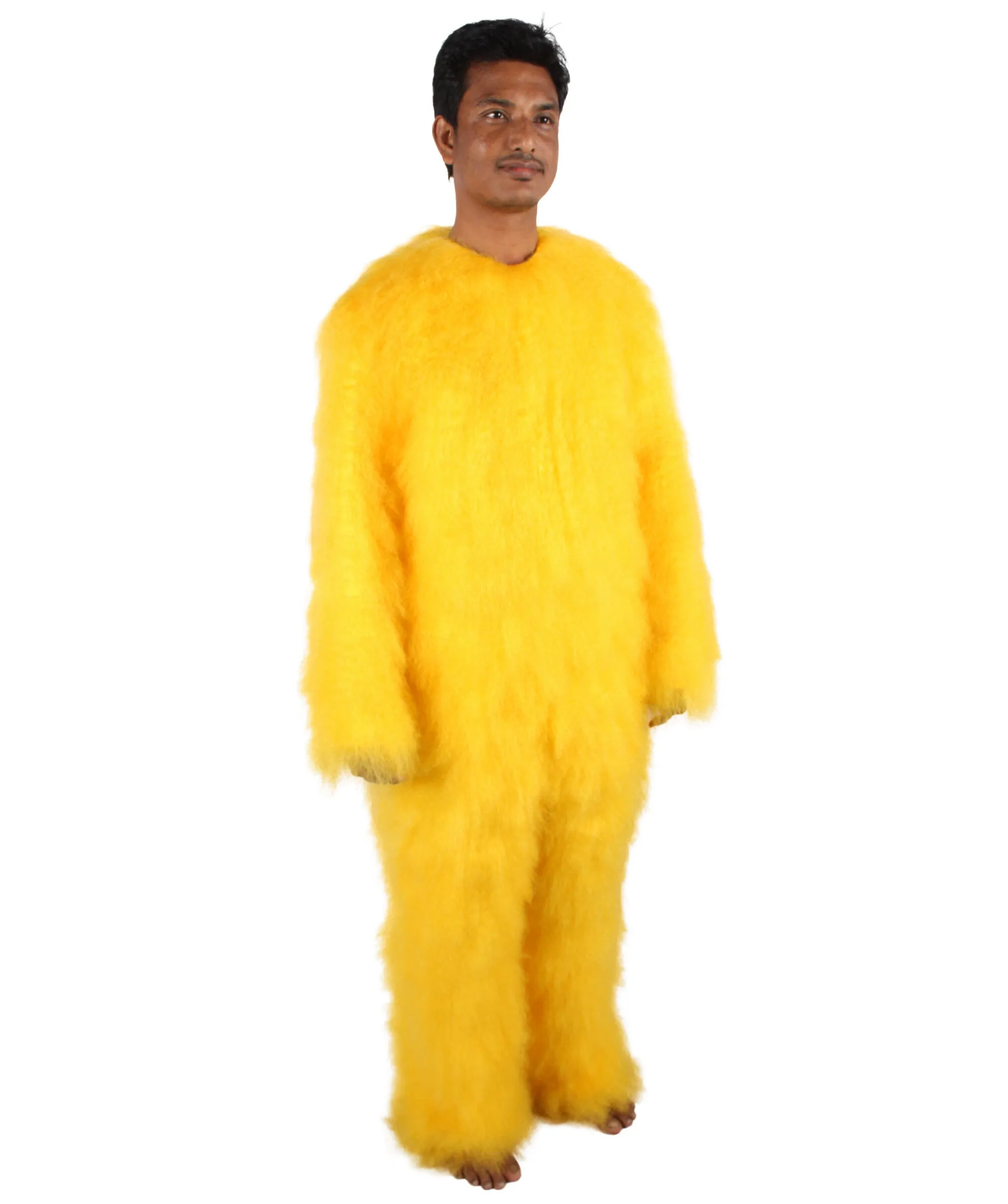 Adult Unisex American Cartoon Character Yellow Mouse Costume | Perfect for Halloween | Flame-retardant Synthetic Fabric
