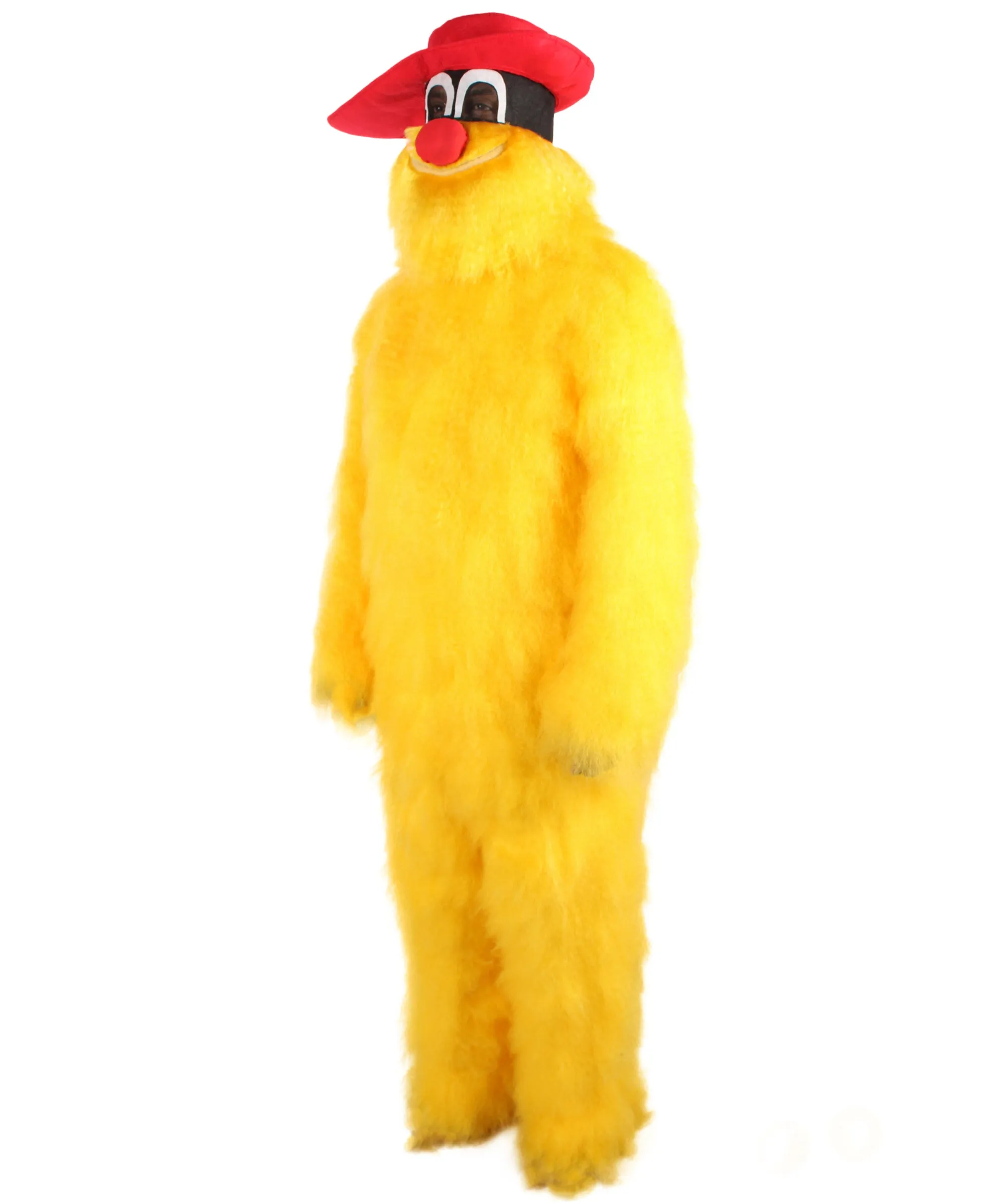 Adult Unisex American Cartoon Character Yellow Mouse Costume | Perfect for Halloween | Flame-retardant Synthetic Fabric