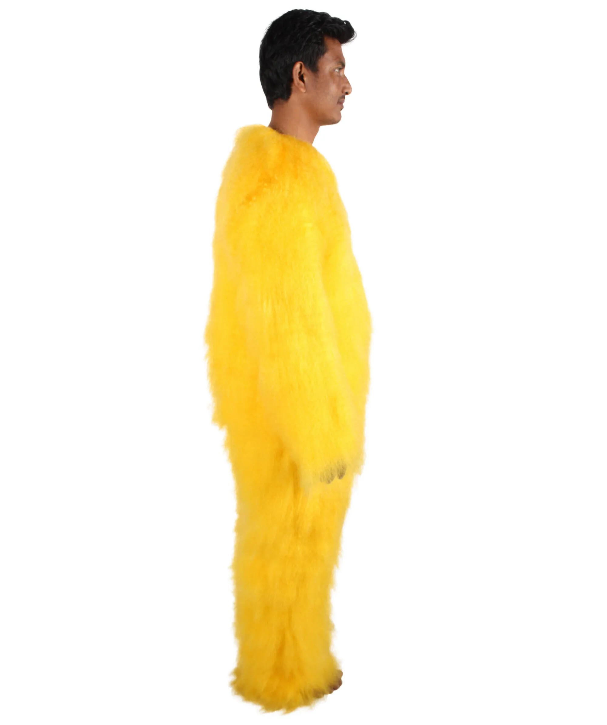 Adult Unisex American Cartoon Character Yellow Mouse Costume | Perfect for Halloween | Flame-retardant Synthetic Fabric