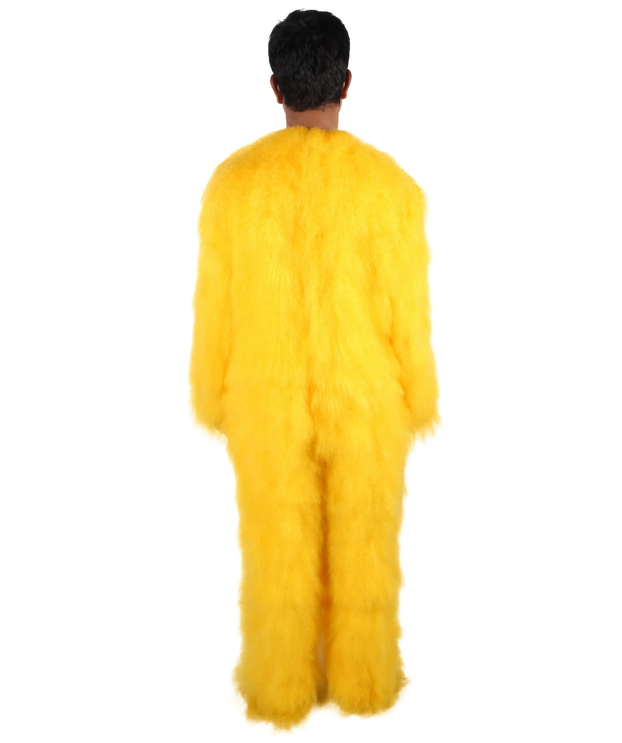 Adult Unisex American Cartoon Character Yellow Mouse Costume | Perfect for Halloween | Flame-retardant Synthetic Fabric