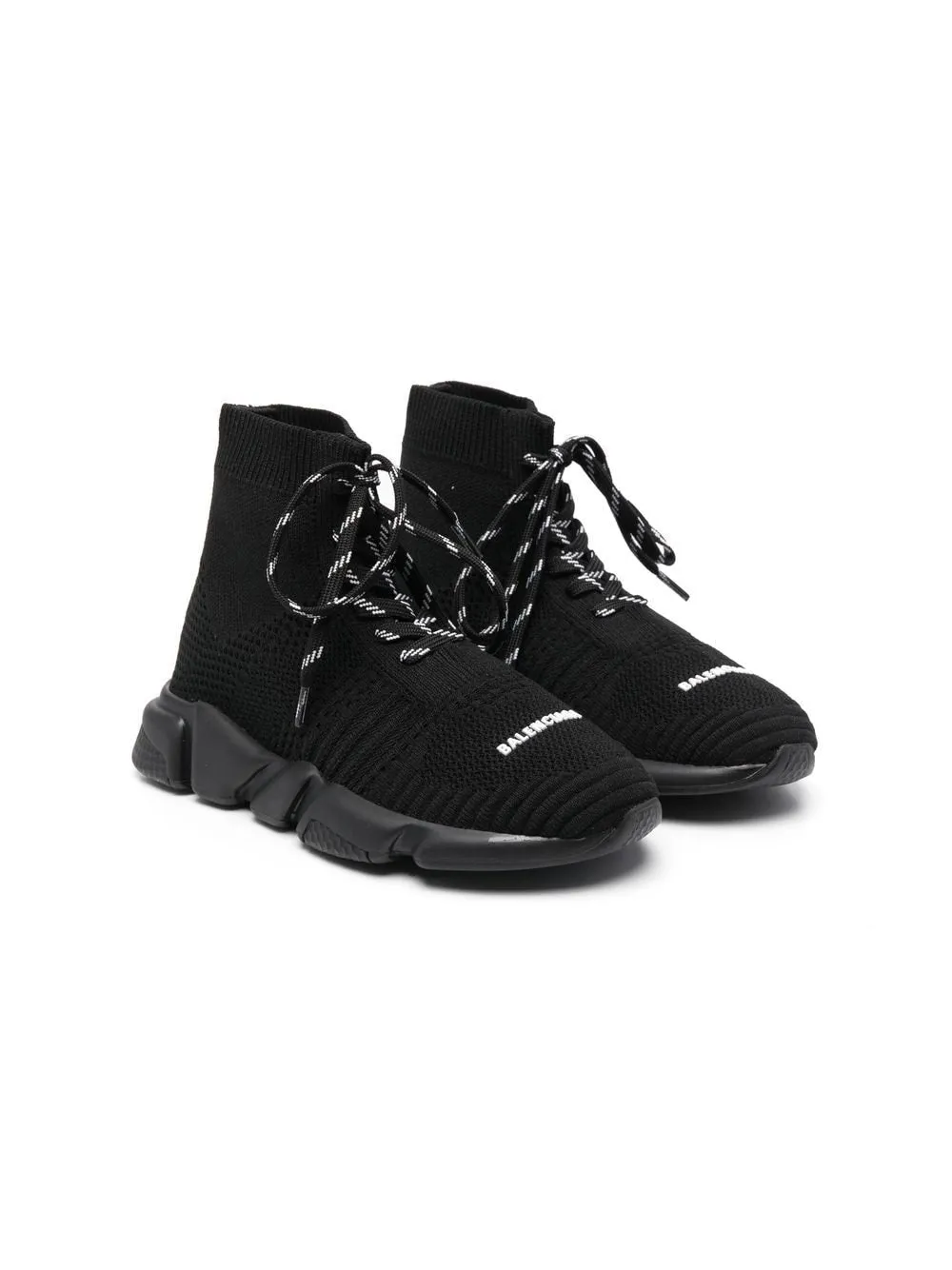 Balenciaga Kids Speed Lace Up Black