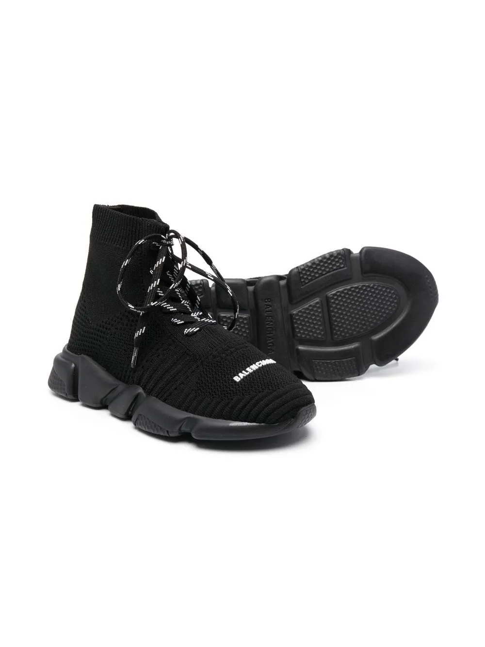 Balenciaga Kids Speed Lace Up Black