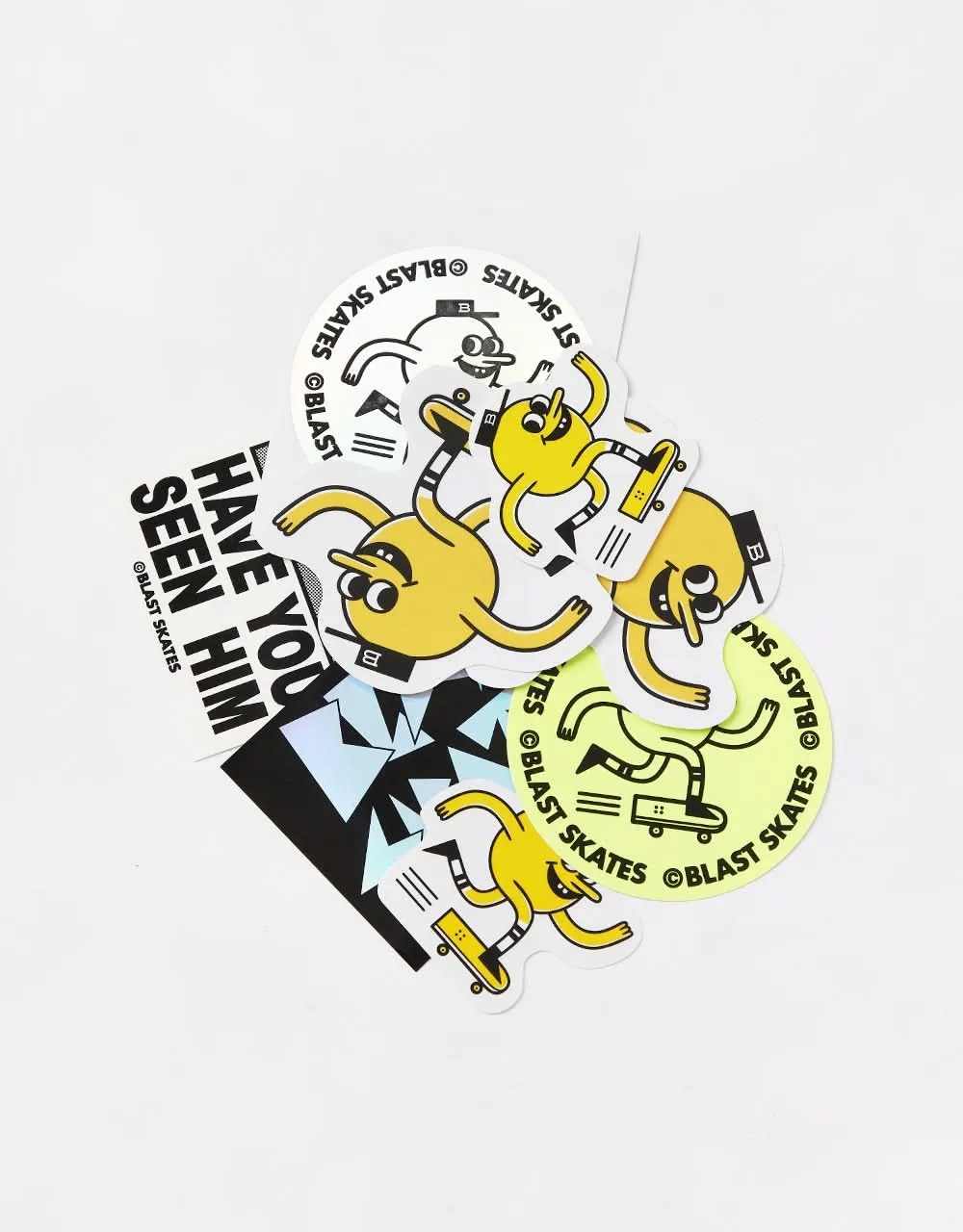Blast Skates Mascot Logo Sticker Pack - Multi