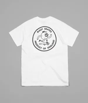 Blast Skates Round Logo T-Shirt - White