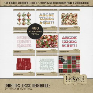 Christmas Classic Mega Digital Scrapbook Bundle