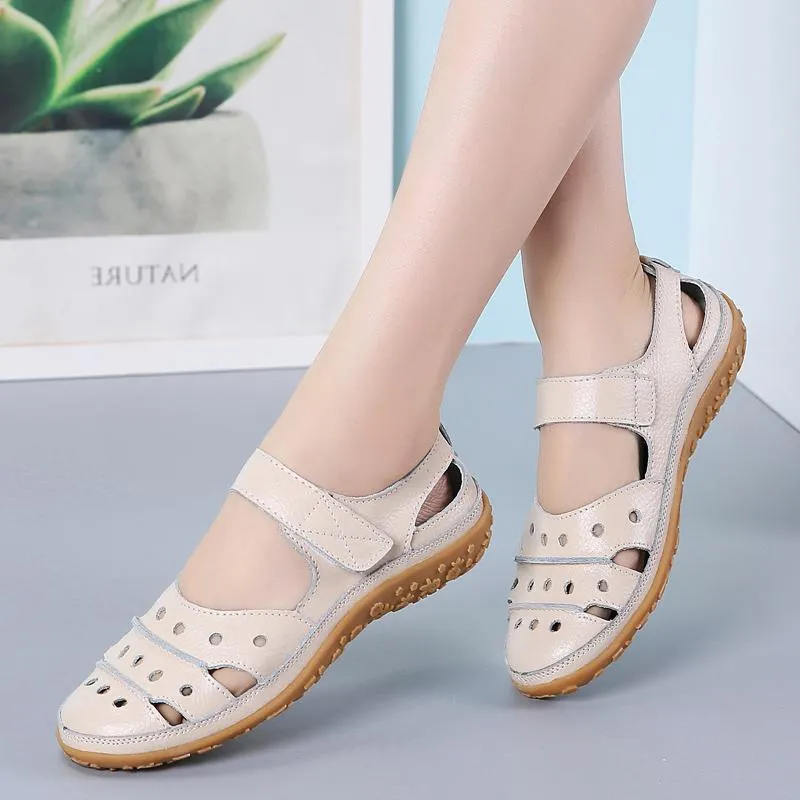 Damen Weiche rutschfeste bequeme Lochsandalen für Sandalen