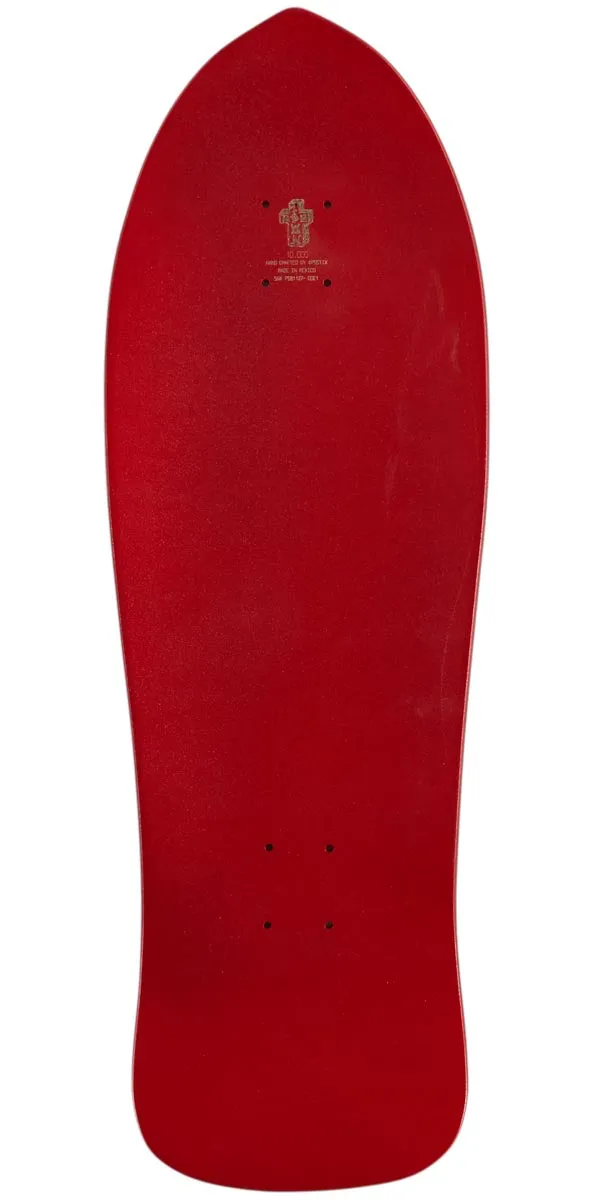 Dogtown Punk Skull Reissue Skateboard Deck - Red Flake Full Dip - 10.125"