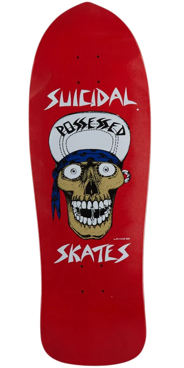 Dogtown Punk Skull Reissue Skateboard Deck - Red Flake Full Dip - 10.125"