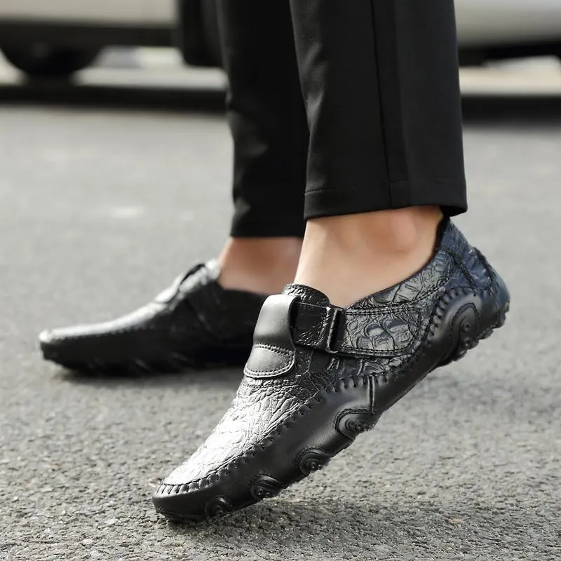 Erbsen Schuhe Herren Leder vier Jahreszeiten Freizeitschuhe Octopus British handgefertigte Schuhe