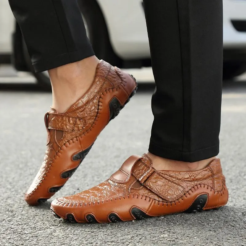 Erbsen Schuhe Herren Leder vier Jahreszeiten Freizeitschuhe Octopus British handgefertigte Schuhe