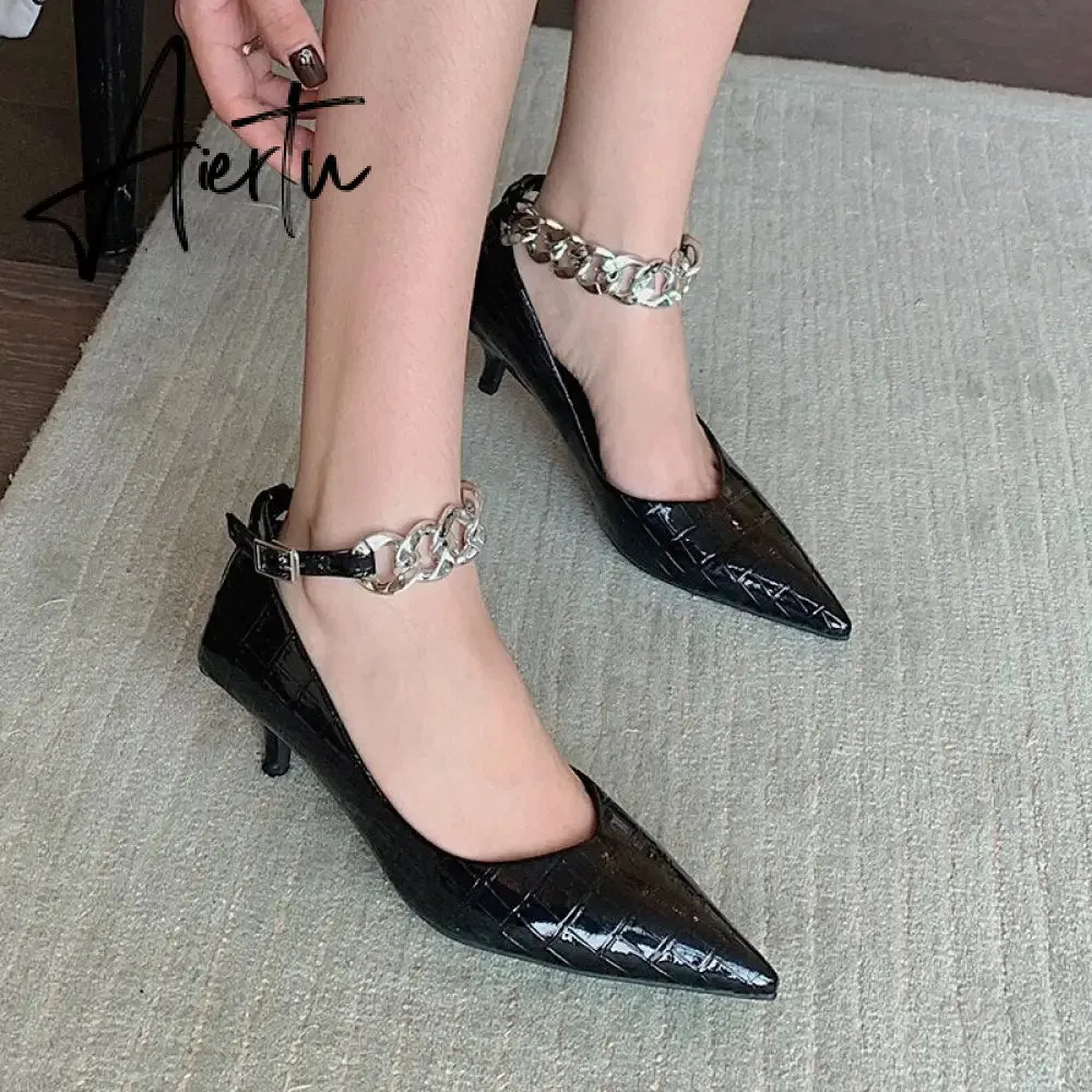 Fashion Women Pumps Shoes Spring Autumn New Female Pointed Toe Thin Heels Sandals Casual Shoes Ladies Low Heels Pumps