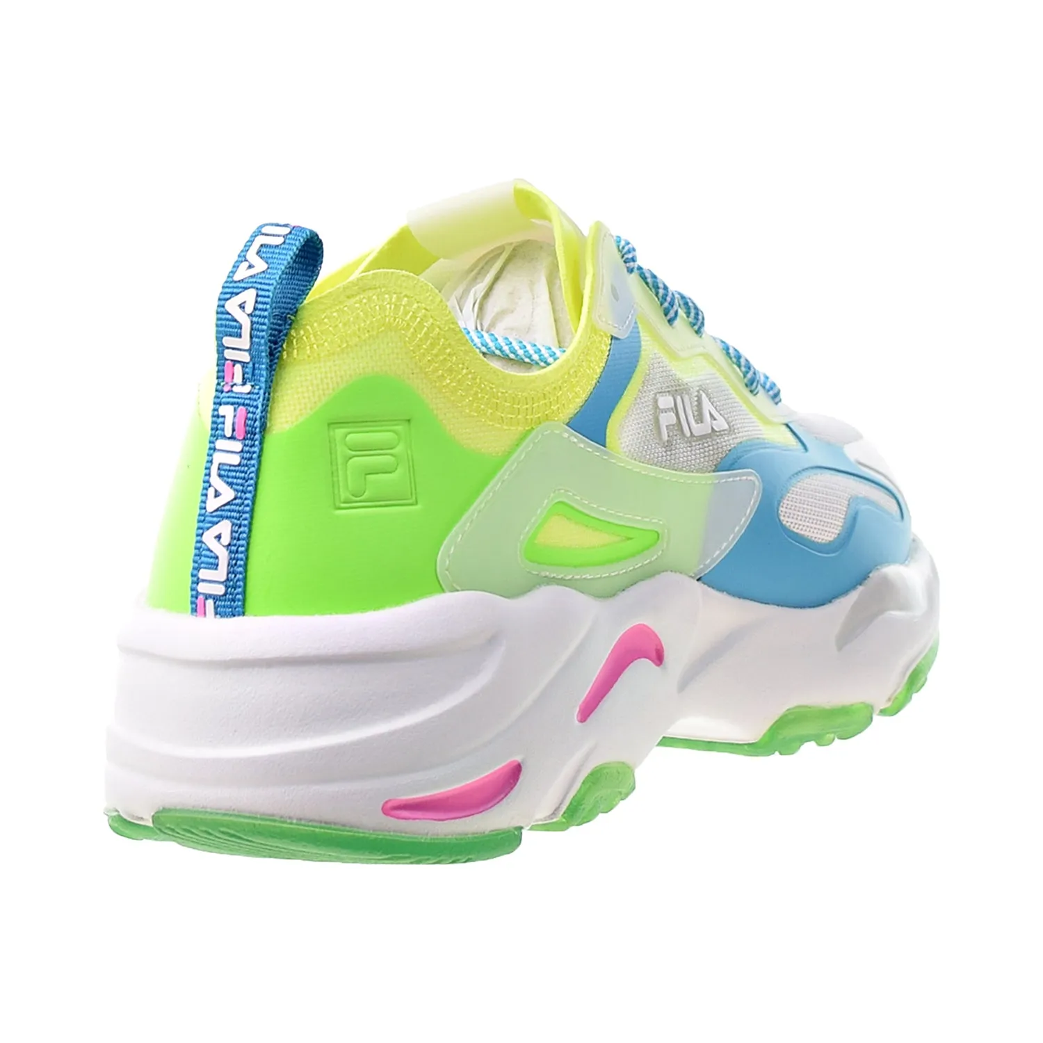 Fila Ray Tracer Lite Women's Shoes Safety Yellow-Green Gecko-Blue Atoll