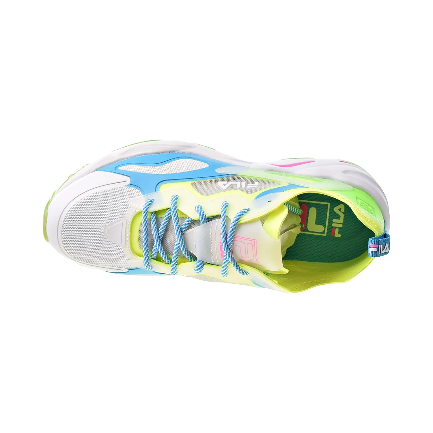 Fila Ray Tracer Lite Women's Shoes Safety Yellow-Green Gecko-Blue Atoll