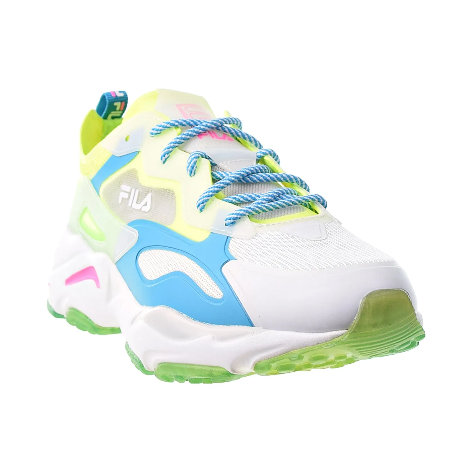 Fila Ray Tracer Lite Women's Shoes Safety Yellow-Green Gecko-Blue Atoll