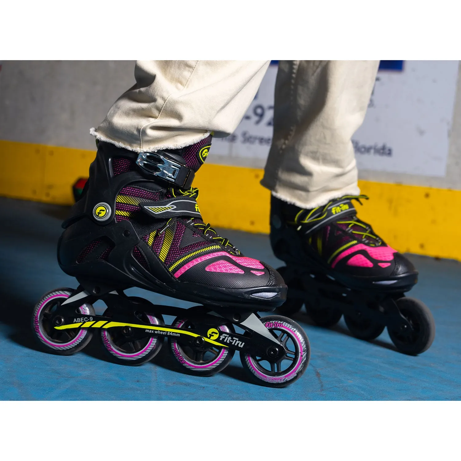 Fit-Tru Cruze 84 Pink Womens Inline Skates - (Size 8 NEW/Open Box)