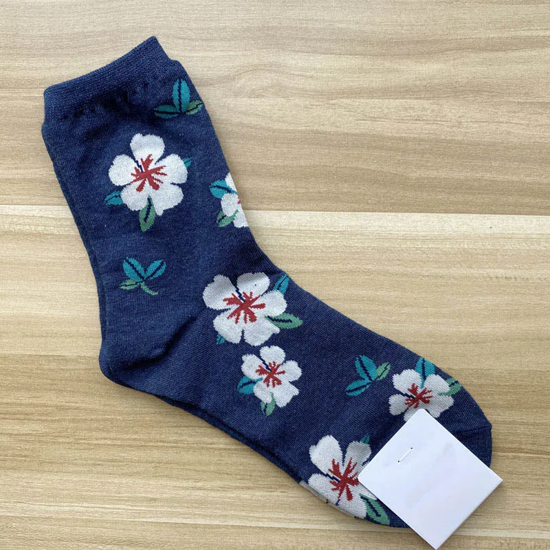 Floral Patterned Long Printed Sock Sets