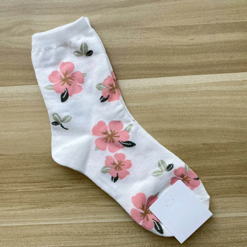 Floral Patterned Long Printed Sock Sets