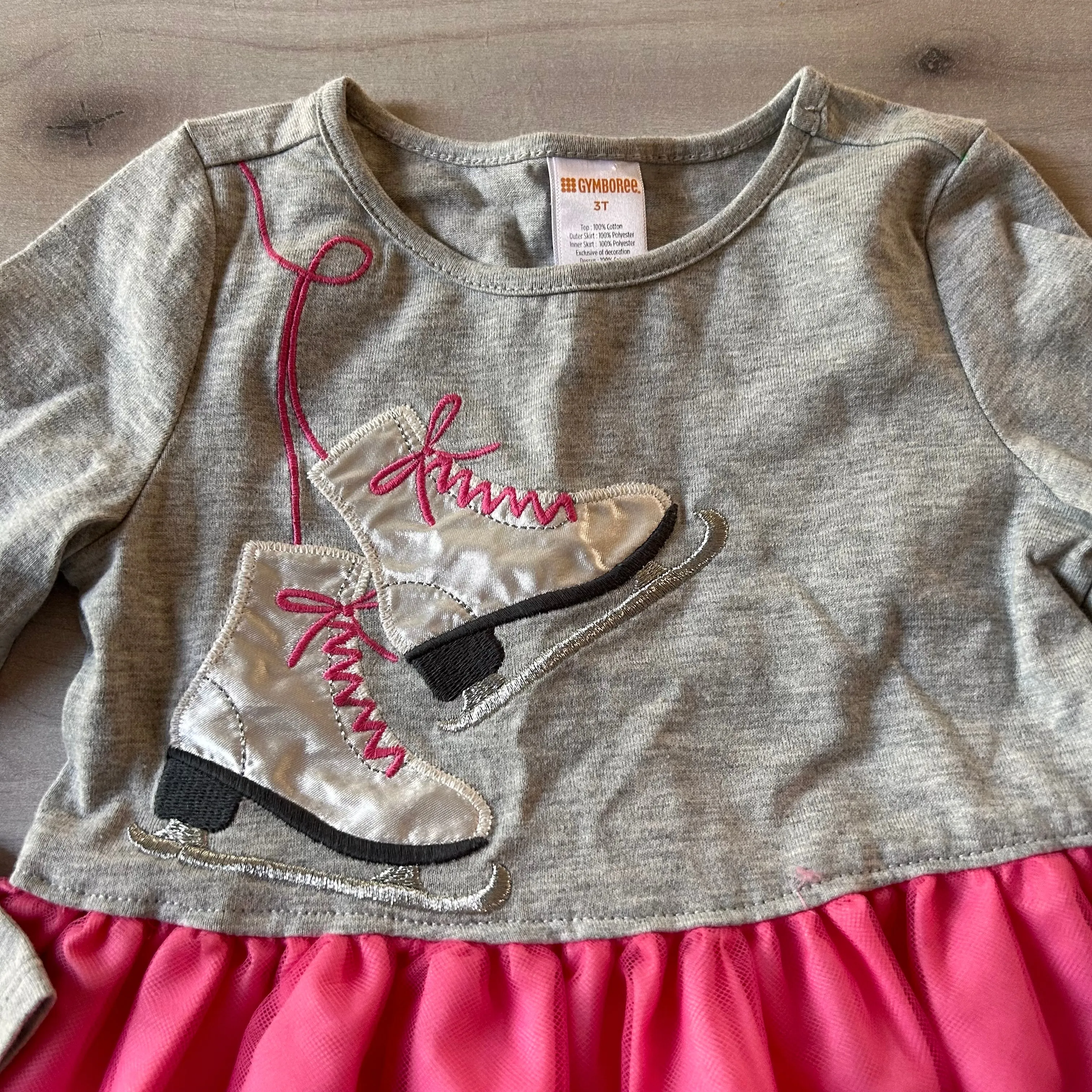 Gymboree Tulle Ice Skate Applique Dress