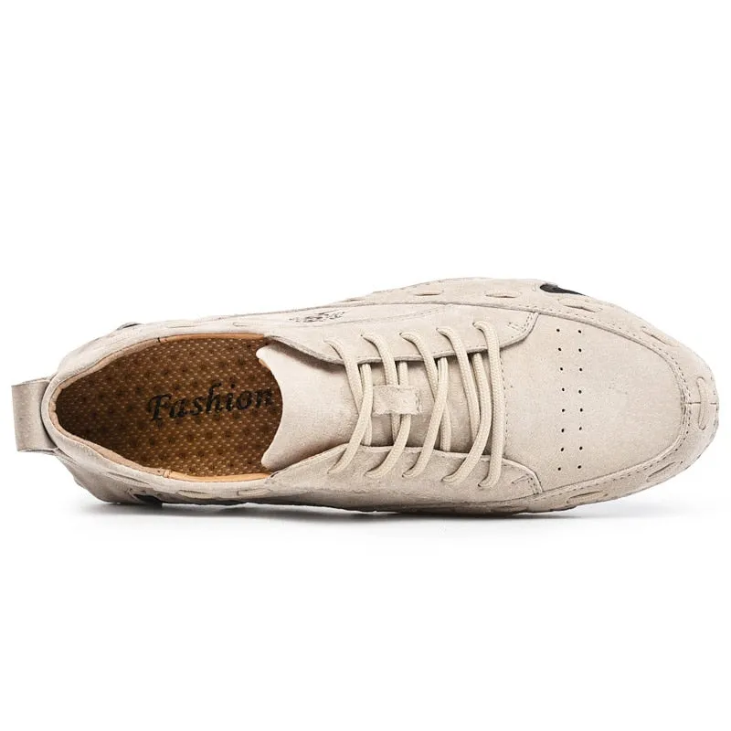 Herren Freizeitschuhe Leder Mode Herren Turnschuhe Handgefertigte atmungsaktive Herren Slipper Mokassins Bootsschuhe