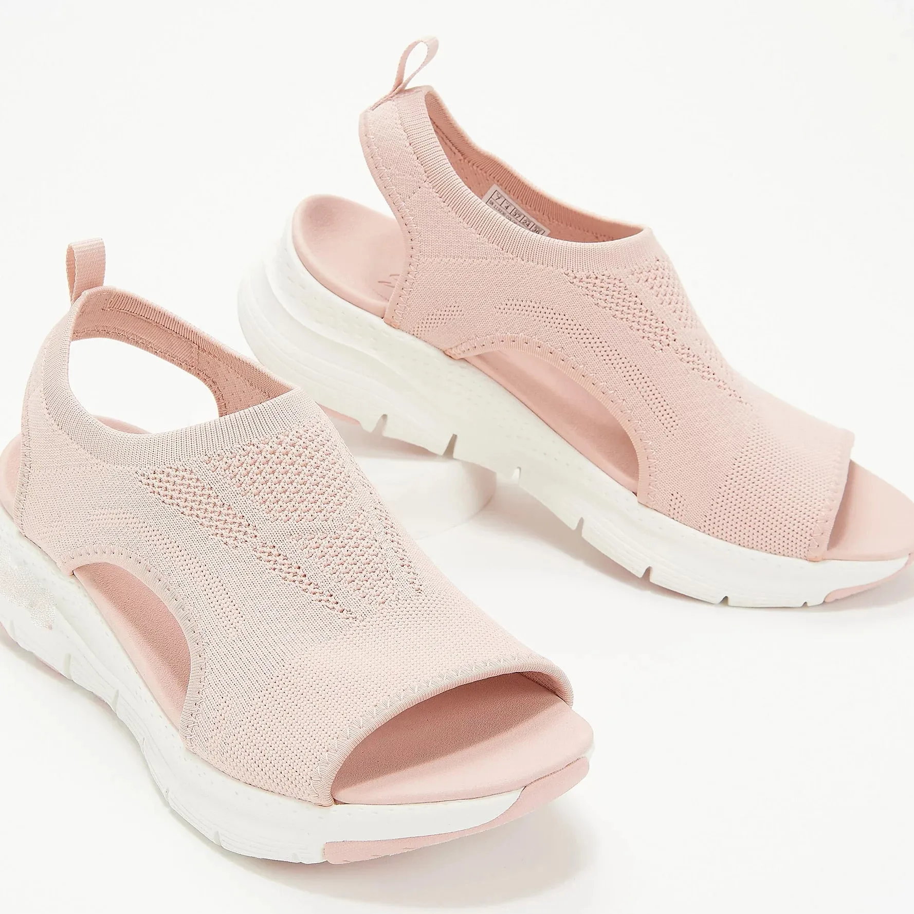 Hnzxzm Women Sandals Open Toe Mesh Casual Ladies Wedge Shoes Summer Solid Color Slip-On Hollow Out Female Platform Sandalias