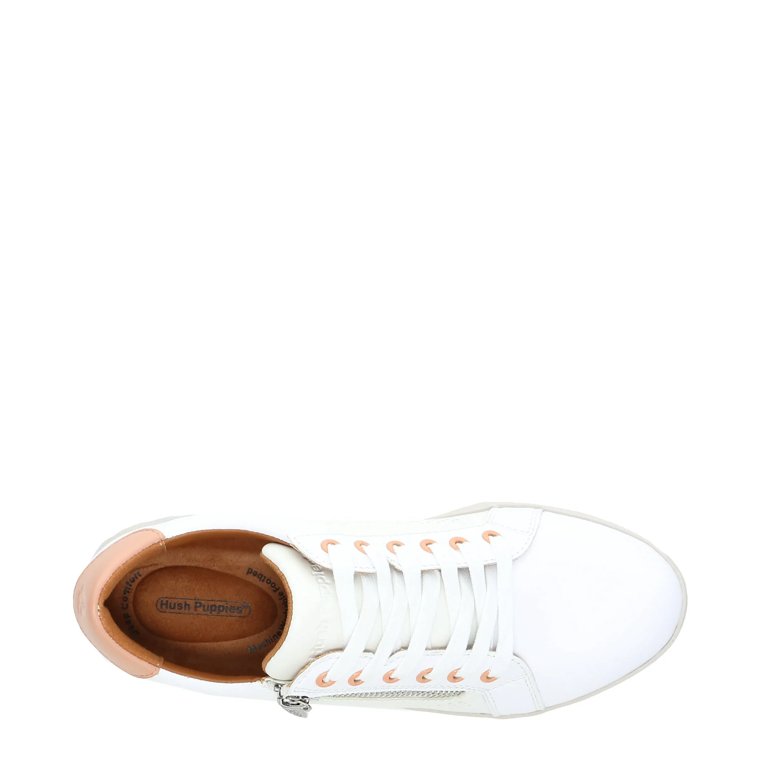HUSH PUPPIES MIMOSA PERF WHITE COPPER