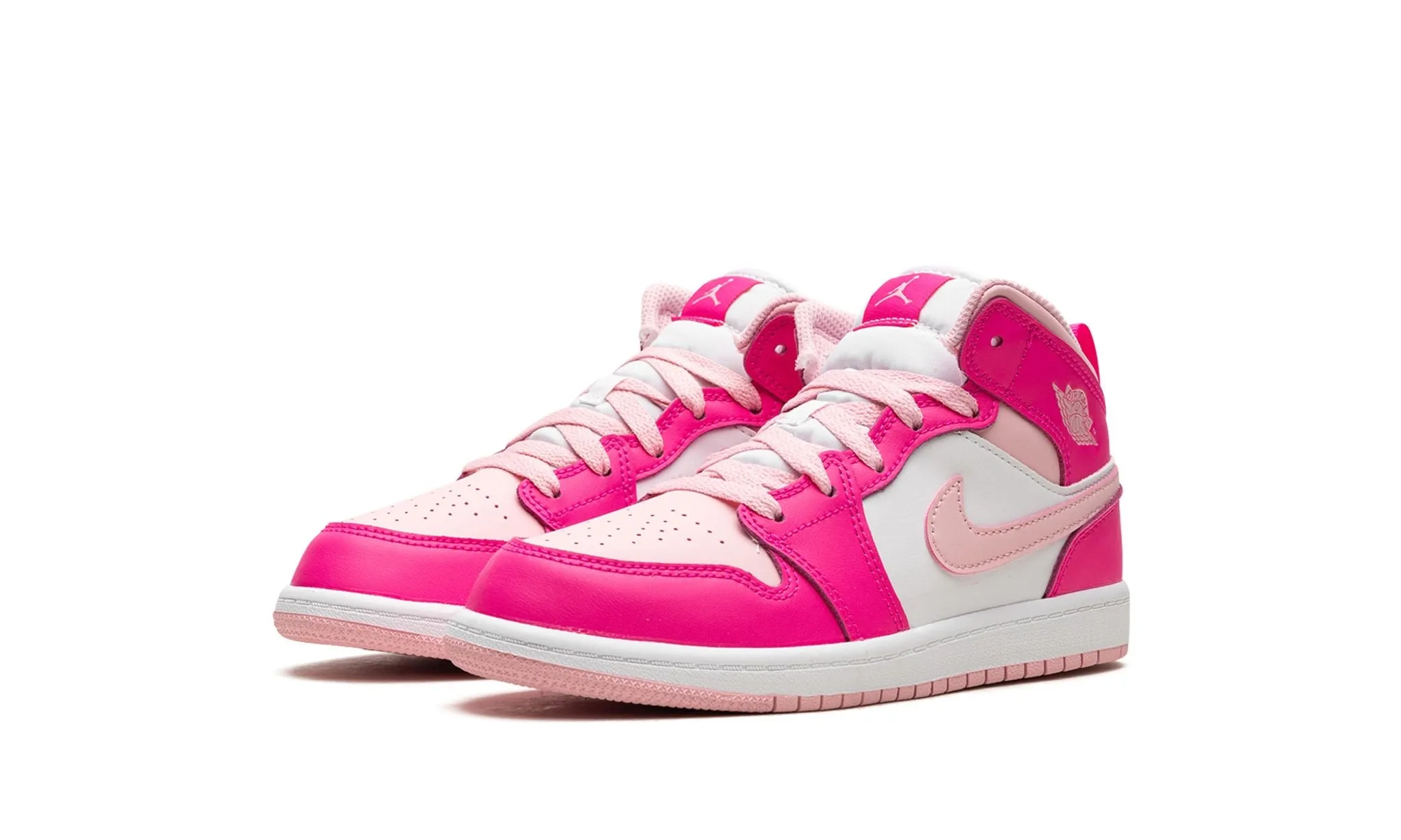 JORDAN 1 MID WHITE FIERCE PINK (PS)