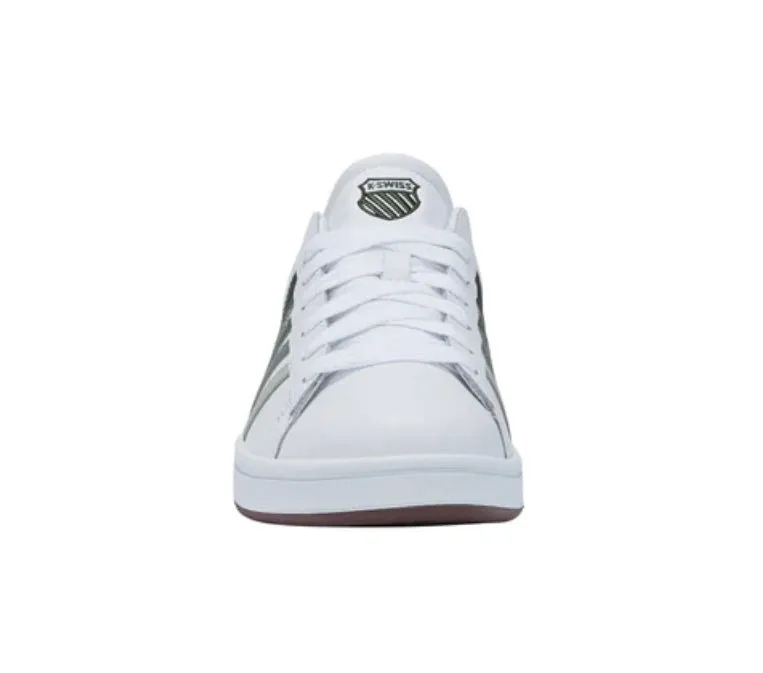K-Swiss Court Winston Leather Trainer - WHITE/SYCAMORE/GRADIENT