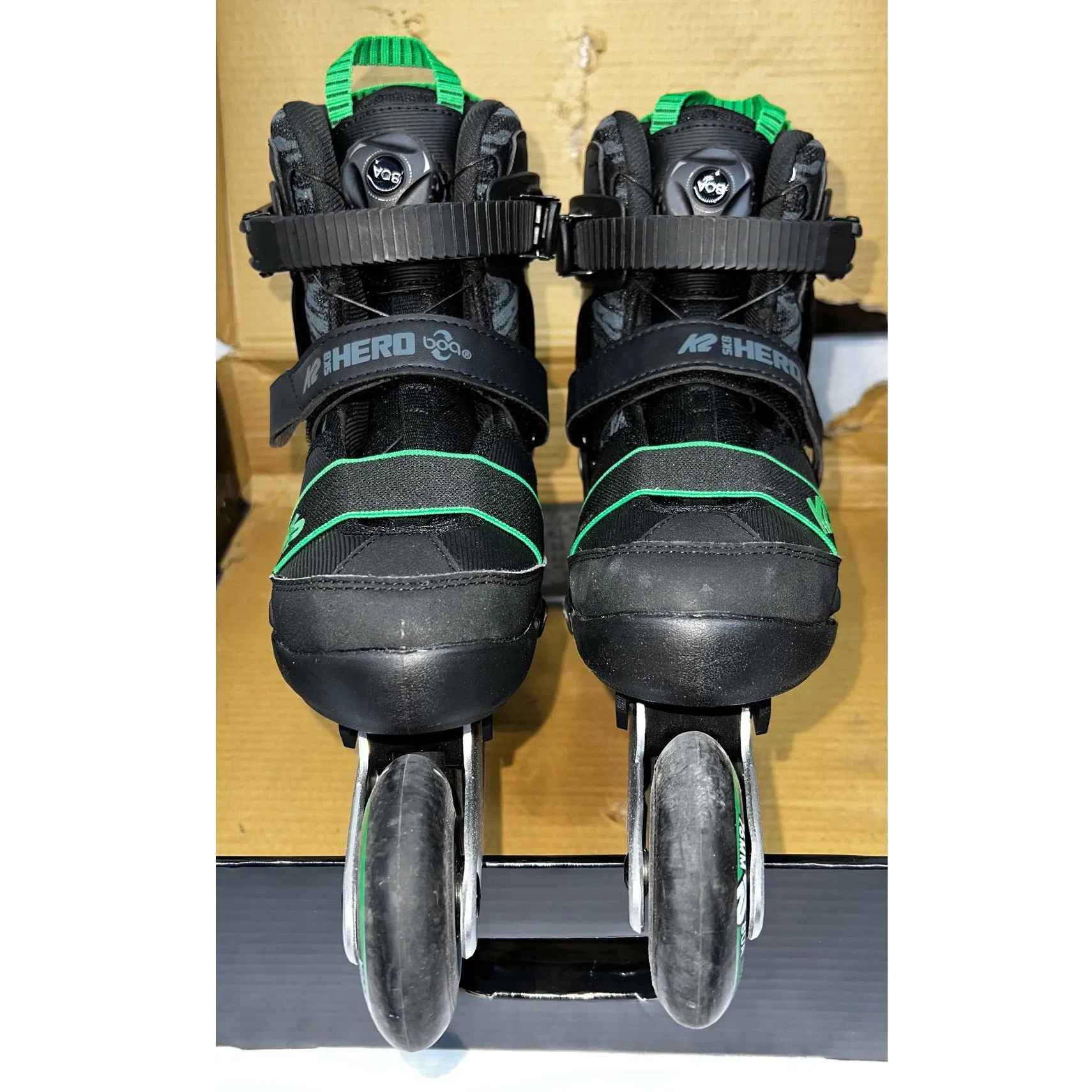 K2 Sk8 Hero Boa ALU Boys Adjustable Inline Skates - (Moderately Used Size 1-5)