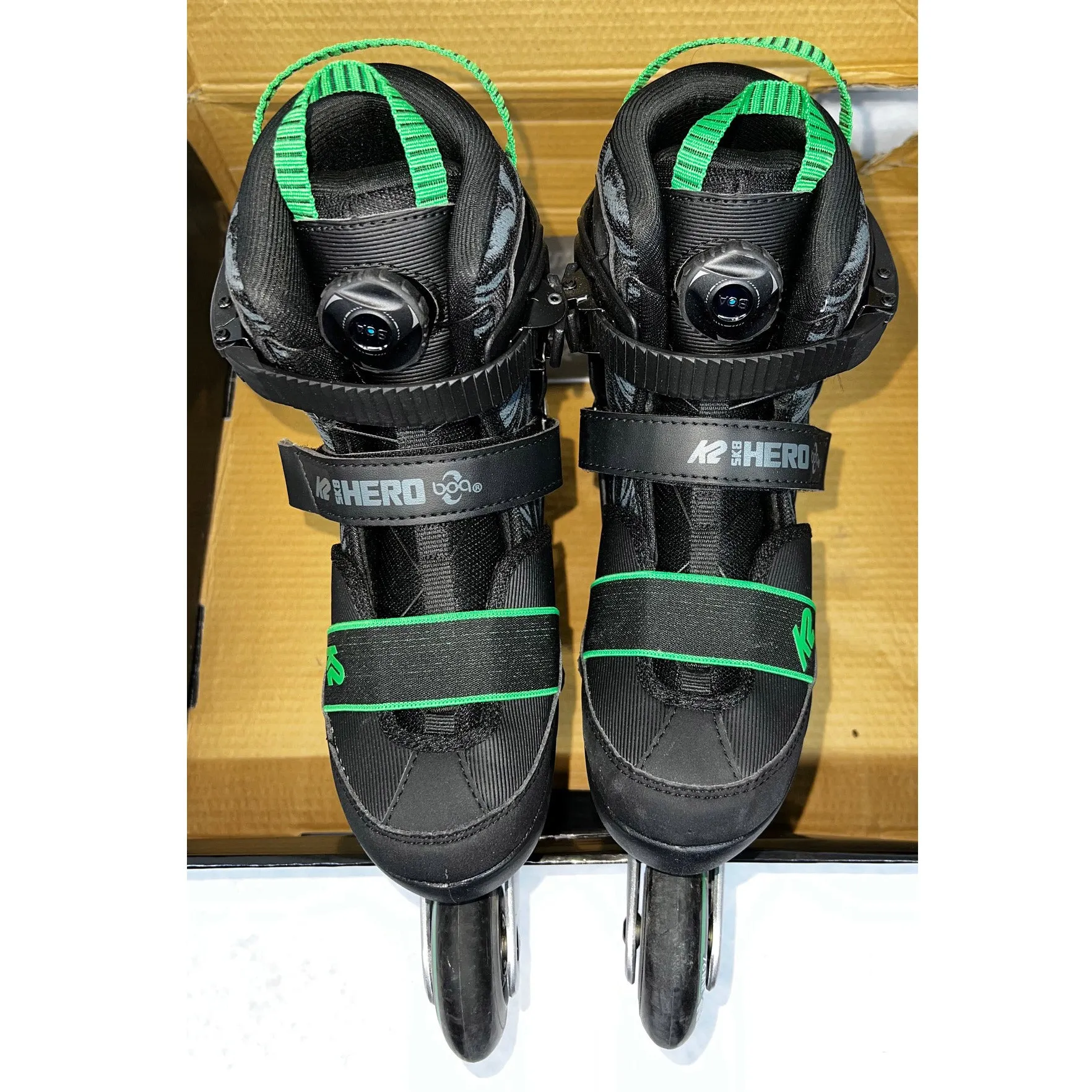 K2 Sk8 Hero Boa ALU Boys Adjustable Inline Skates - (Moderately Used Size 1-5)