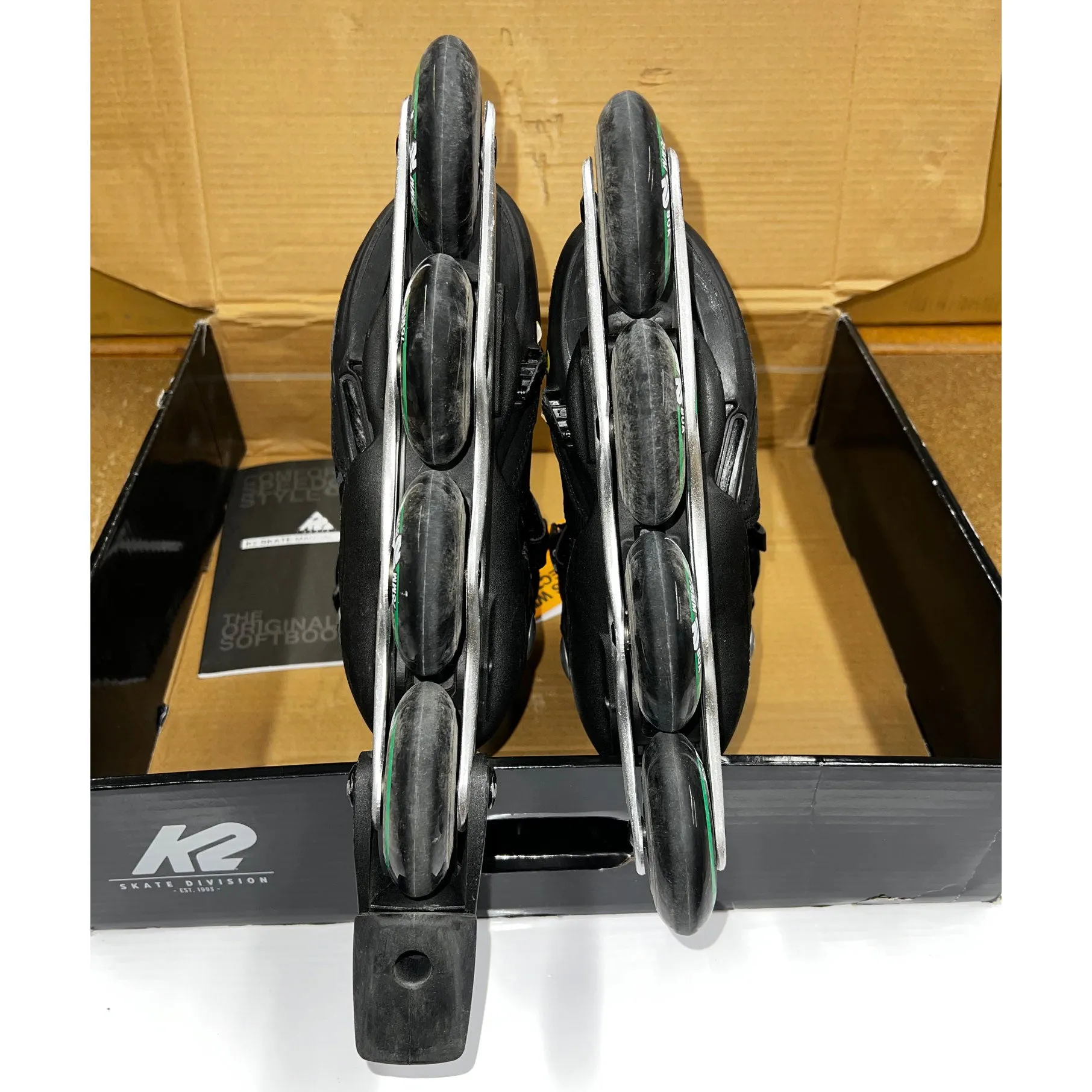 K2 Sk8 Hero Boa ALU Boys Adjustable Inline Skates - Moderately Used Size 1-5