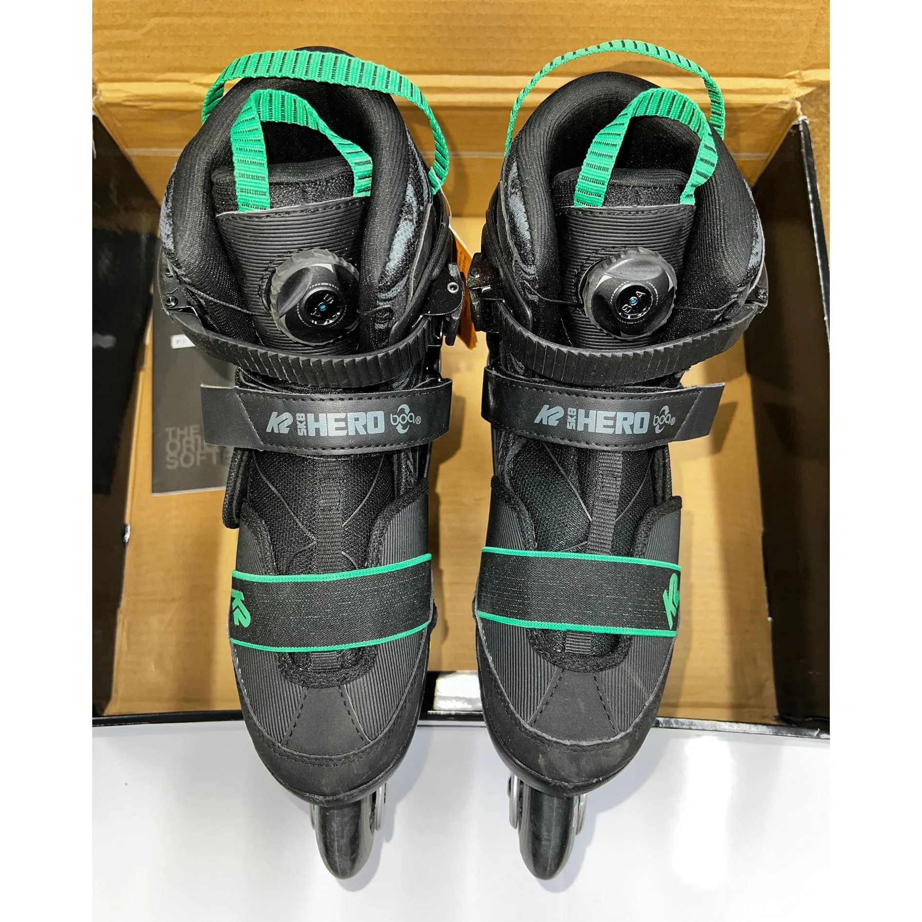 K2 Sk8 Hero Boa ALU Boys Adjustable Inline Skates - Moderately Used Size 1-5