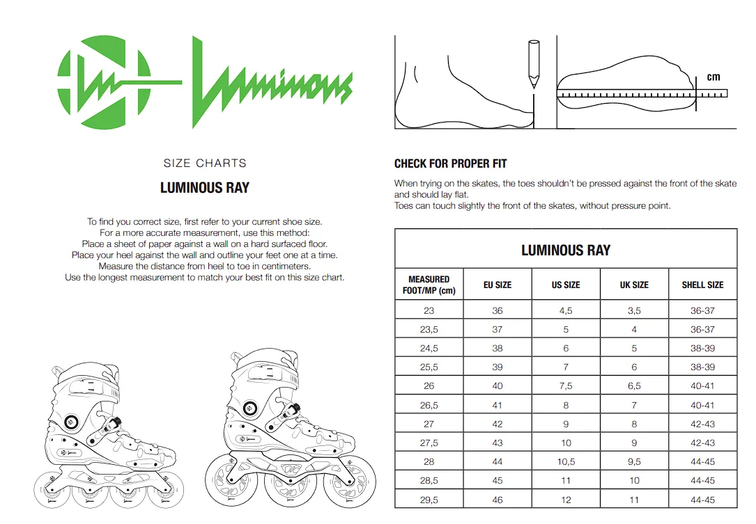 Luminous Skates Ray clear 80