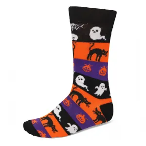 Men's Halloween Striped Socks