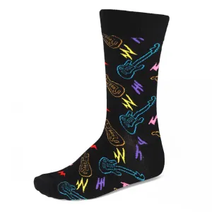 Men's Neon Electric Guitar Socks