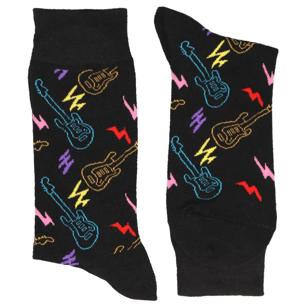 Men's Neon Electric Guitar Socks