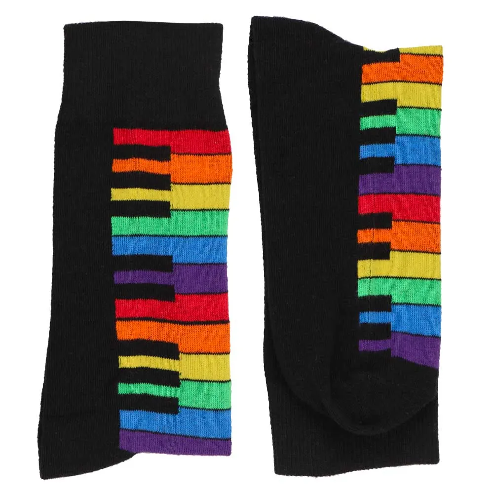 Men's Rainbow Piano Key Socks