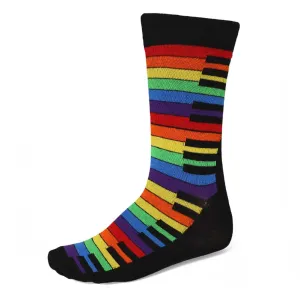 Men's Rainbow Piano Key Socks