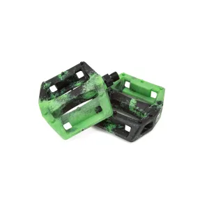 Mission BMX Impulse PC Pedals - Black/Kelly Green