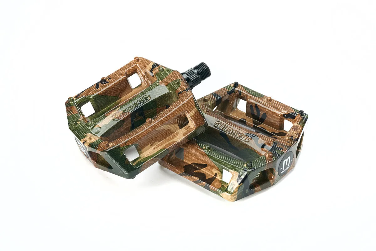 Mission BMX Impulse PC Pedals - Camo