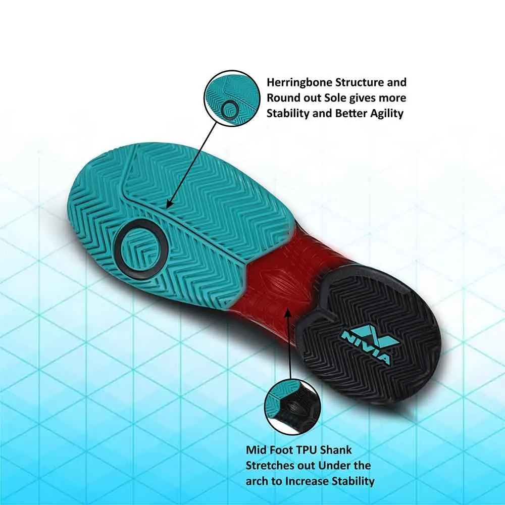 Nivia Ray 2.0 Tennis Shoes Turquoise/Black