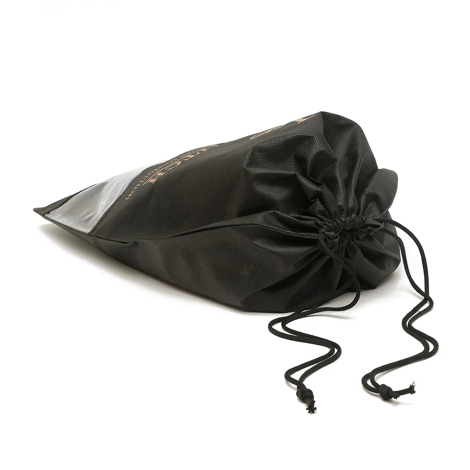 Non Woven Shoe Bag Pack Of  6 Black See-Thru