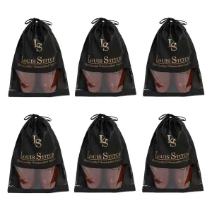 Non Woven Shoe Bag Pack Of  6 Black See-Thru