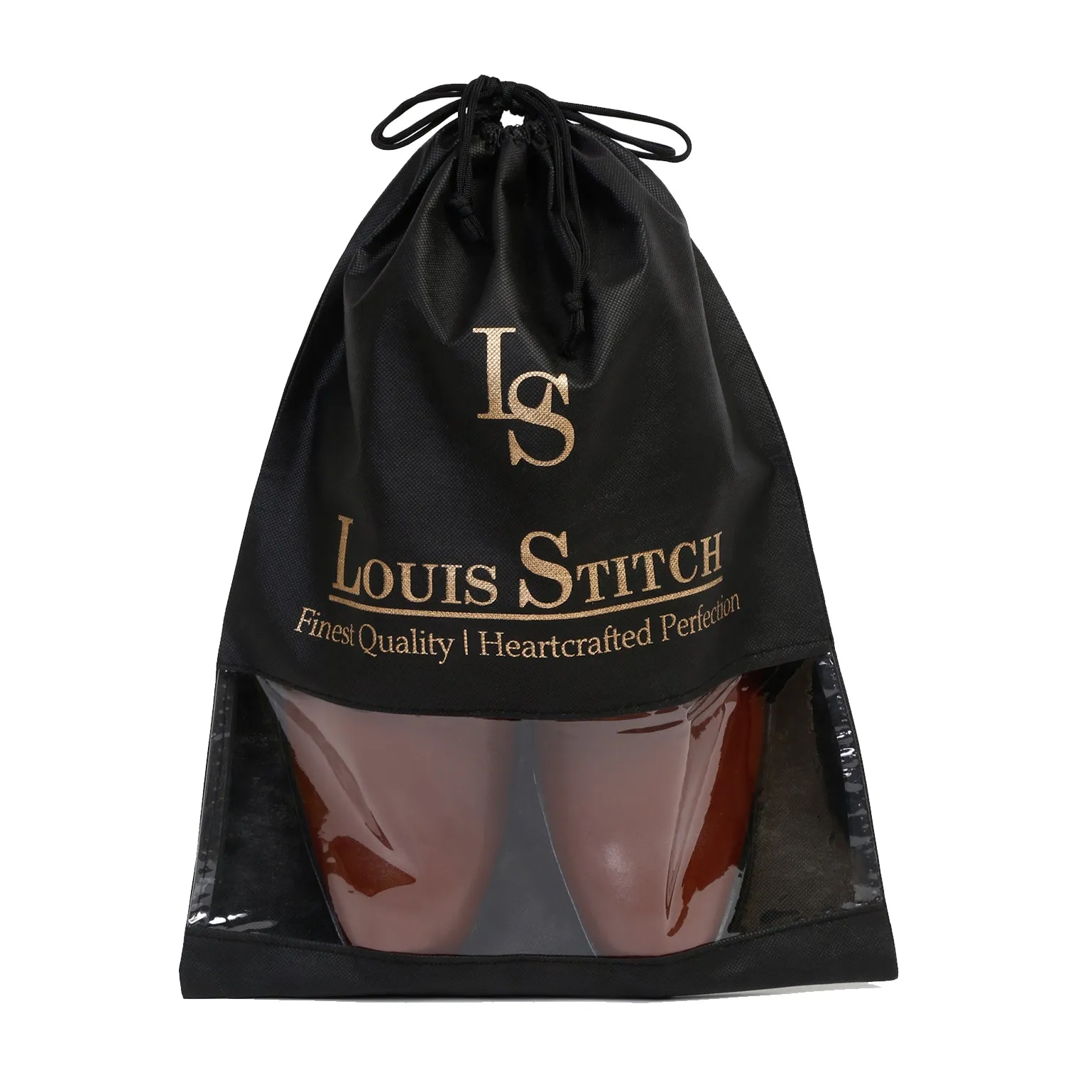 Non Woven Shoe Bag Pack Of  6 Black See-Thru