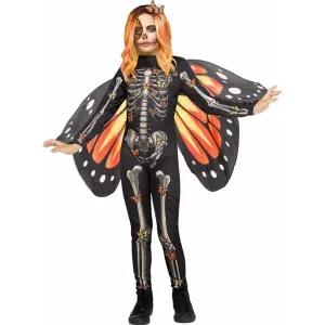 Orange Butterfly Bones Inline Skates Child 8/10.