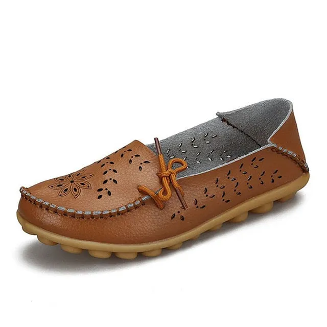 Purpdrank - colors Real leather flat shoes Woman Fashion leisure shoes Daliy women Office lady party footwear size 34- 44