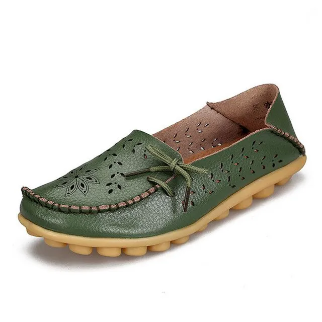 Purpdrank - colors Real leather flat shoes Woman Fashion leisure shoes Daliy women Office lady party footwear size 34- 44